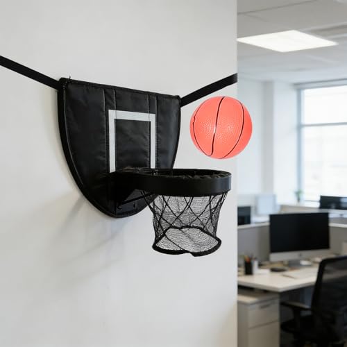 Panier de basket pour trampoline VANZACK avec support robuste détachable noir