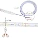 PryEU Daylight White 6000K LED Strip Lights 12V for Interior Car Automotive Boats Motorcycle Lighting 12'' 30CM 2835 SMD UL Listed Pack of 4