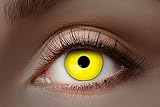 Eyecatcher 84027541-013 - Farbige UV-Kontaktlinsen, 1 Paar, für 12 Monate, Neon Gelb, leuchtend, Karneval, Fasching, Halloween