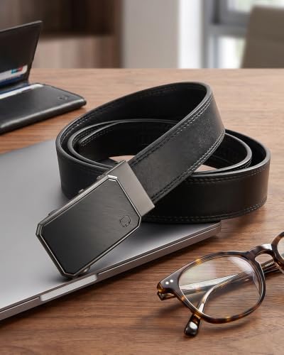 Image of CHAOREN Ratchet Belt Men - 35mm Mens Belt Leather for Casual Jeans - Versatile Fit, Customizable Style