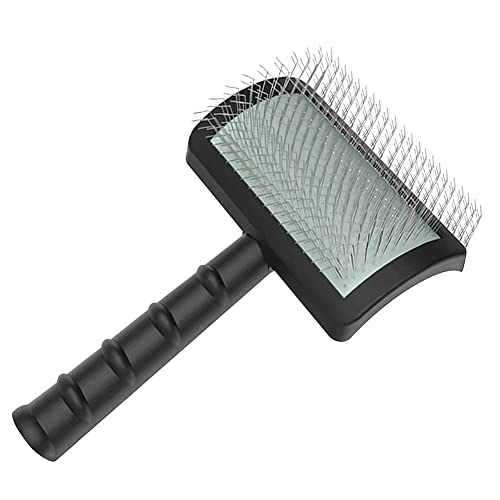 Spazzola per pulizia per toelettatura di animali Spazzola per levigatura grande e dura per cani di taglia grande Spazzola metallica per toelettatura e rimozione dei peli lunghi e sciolti