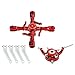 Microheli CNC Aluminum Quad Blade Conversion Set (RED)(for MH-M2EV101Q Series)