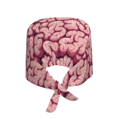 Image of Working Cap, Scrub Cap with Sweatband, Adjustable Tie Back Hat Breathable Headgear for Women /Men