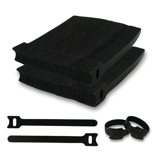 Paquete de 70 bridas reutilizables para cables, bridas reutilizables negras, bridas de alambre, correas de cable para organizar cables, gestión de cables de PC y organización de escritorio