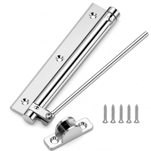 Image of Automatic Door Closer Adjustable Spring Mechanism for Home, Office & Wooden Metal Doors, Auto Door Closer with Silent Soft Close, Heavy Duty Door Closure Hinges for Safety, Easy Installation