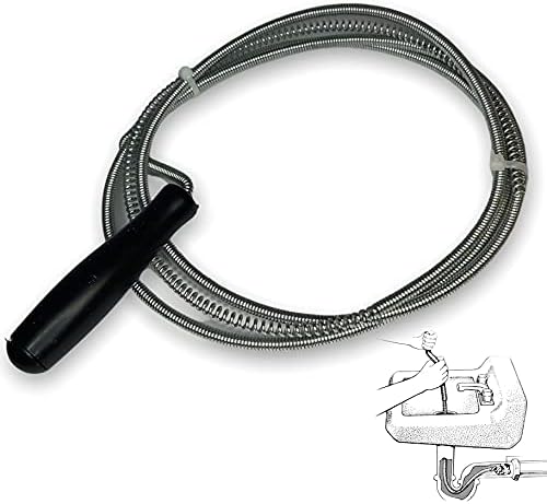 Flexible Spring Wire Metal Snake - Sink & Drain Unblocker Cleaner Hair Removal Tool Eco-Friendly 1.5 Meter, Silver