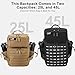 LHI Tactical Military Backpack for Men 25L/45L Large Molle Army Assault Pack 6 Day Hiking Rucksack With Bottle Holder