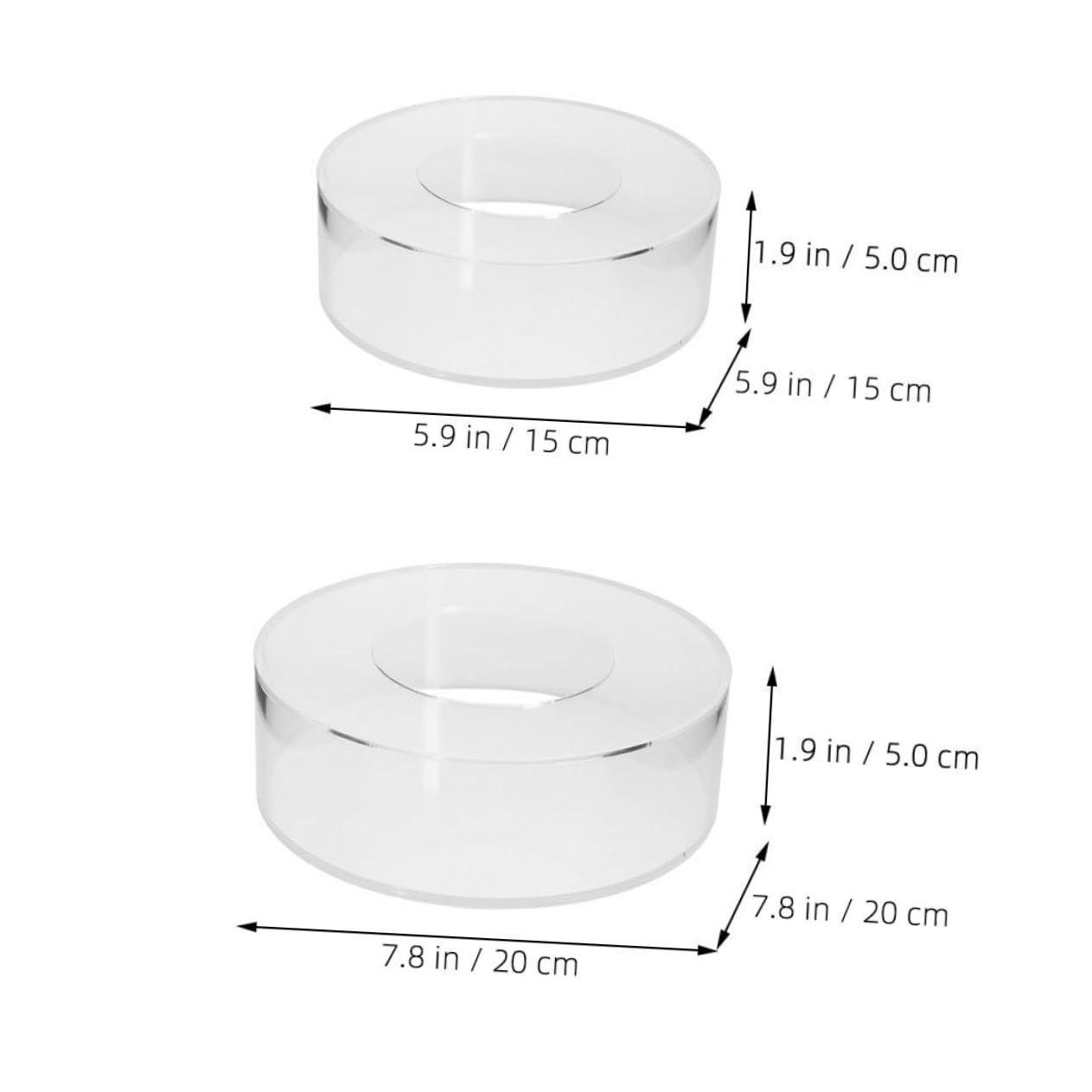FUNOMOCYA 2pcs Dessert Display Rack Wedding Cake Stand Acrylic Dessert Stand Festival Cake Stands