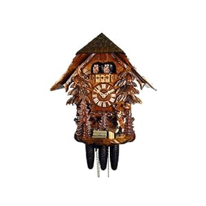 August Schwer Pendule à Coucou Maison de la Forêt-Noire, bûcheron