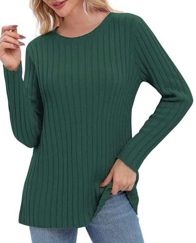 Image of Urban CoCo Women's Lightweight Crewneck Pullover Sweaters Long Sleeve Fall Knitted Sweater Tops