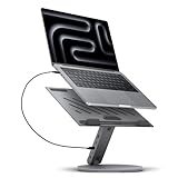 ✔ [Conception haut de gamme] : Support pour ordinateur portable en alliage d’aluminium robuste avec grips en silicone pour une stabilité renforcée.