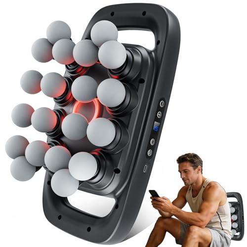 Beown 20 Head Massage Gun Deep Tissue, Back Muscle Massager with 3 Modes & 30 Intensity Levels for Legs, Waist, Back, Neck, Portable Percussion Massage Gun for Pain Relief