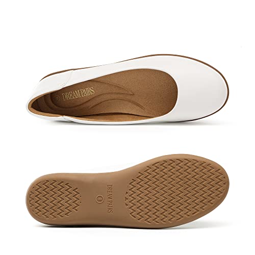 Image of DREAM PAIRS Women's Comfortable Ballet Dressy Work Flats, Round Toe Slip on Office Shoes