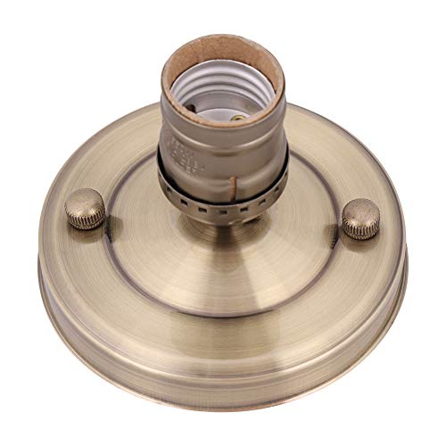 Fdit E27 Socket Adapter E26 / E27 Base industriale da soffitto/applique da parete vintage Presa a vite per lampada a bulbo a sospensione (Bronze)