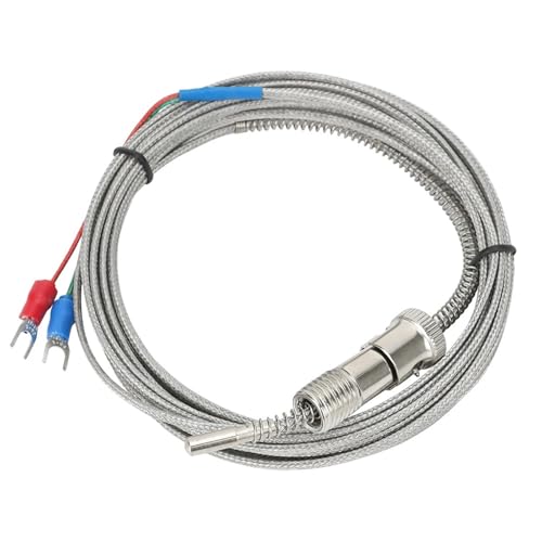Sensor de temperatura industrial tipo K con rosca M12 y resistencia hasta 800 ℃ en acero 3