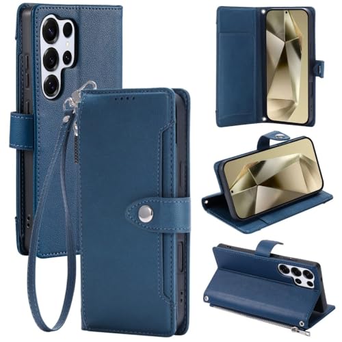 Étui en cuir Galaxy Note20 Ultra bleu marine : la protection clapet élégante et robuste