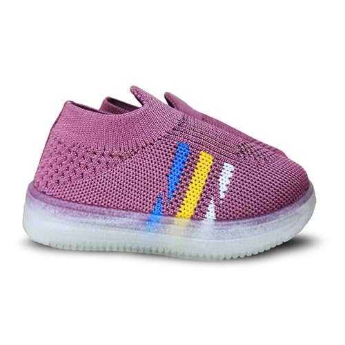 Image of inchJugnu inch LED Light-Up Baby Shoes (0-5 Years) | Soft Sole Comfort for Tiny Feet, Breathable Knit, Easy Slip-On | Magical Glowing Shoes for Happy Kids.