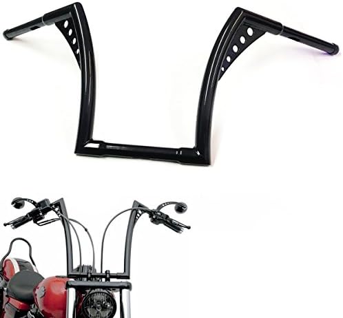 HTTMT HB02-1-1/4 Inches Fat 12 Inches Rise Ape Hangers Handlebar Compatible with Harley Sportster XL 1200 883