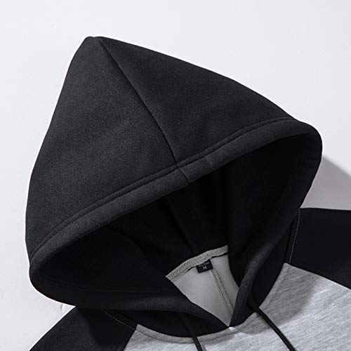 Toloer Sweatshirts For Men Hoodies Pullover - Contrast Color Casual Hoodie For Men - Sports Outwear Sweatshirts Grey Black Grey Medium #TOP2