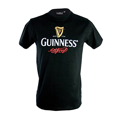 Guinness T-Shirt with Guinness Signature Print, Black colour