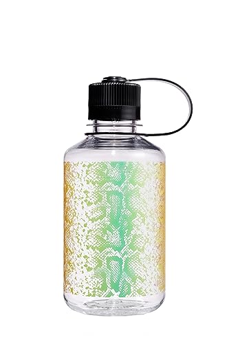 Image of Nalgene 16 oz Narrow Mouth Water Bottle, Rainbow Snake