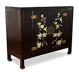 livasia Chinesischer Hochzeitsschrank | Chinesische Kommode aus Mahagoni | Sideboard Asiatisch | Highboard der Marke Asia Wohnstudio | Massivholzkommode (Handarbeit)