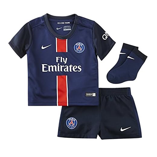Nike PSG Home Infants Kit - Traje Completo Paris Saint Germain 2015/2016 para niño, Color Azul Marino/Blanco, Talla 9-12