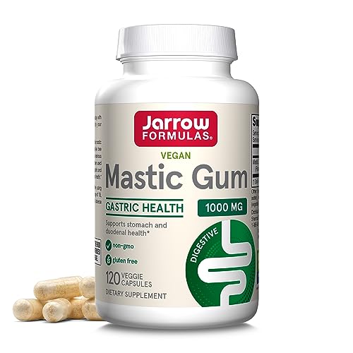 Jarrow Formulas Mastic Gum 1000 mg - 120 Veggie Caps - Mastic Gum Capsules Supporting Stomach and...