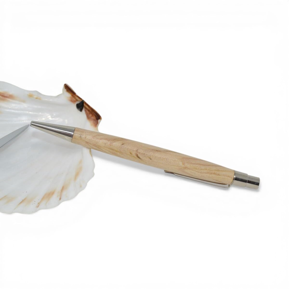 Holz Schreibset aus Ahorn – Kugelschreiber & Brieföffner Set, handgefertigt, verchromt, nachfüllbar, Unikat mit Geschenkbox - Holzgeschenk