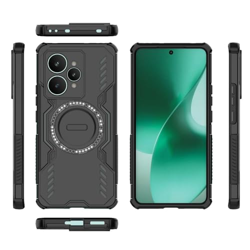 Image of Back Cover Case for Realme 15 5G | 360 Protection Mobile Phone Case Mag-Safe | Camera Protection | Back Cover for Realme 15 5G / Realme 15 5+G - Black TPU + PC