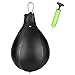 Pera Boxeo Cuero Achort Velocidad Rápida Speed​Bag Saco Boxeo Colgante con Inflador Conjunto Entrenamiento Entrenamiento Físico Deportivo Adulto Profesional Luchando Hombres Y Mujeres