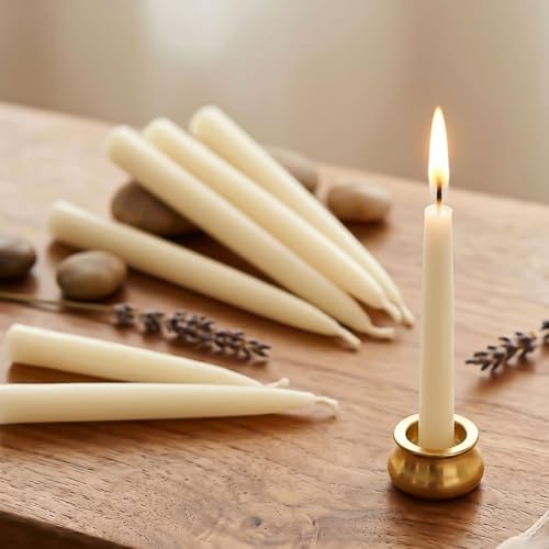 20 Minute Meditation Candles 3.15 Inch Mini Beeswax Taper Candles 12 Pack