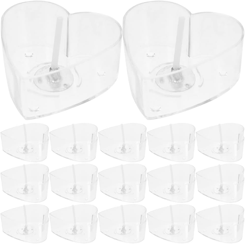Operitacx 30 Set Heart Shaped Tea Light Candle Cups with
