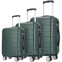 Outlet Maletas Juego de 3 Maletas de Viaje Set Trolley Abs Semirigidas Con Cerradura Combinación 4 Ruedas Dobles