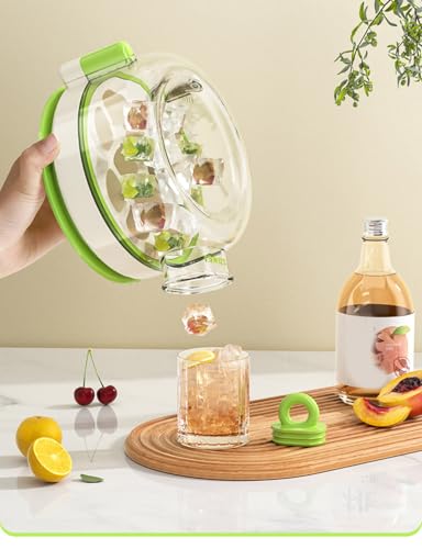 Botella con fabricador de cubitos de hielo de silicona verde miniatura 6