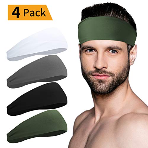 JOEYOUNG Sport Headbands for Men and Women - Mens Headband, Workout Sweatband Headb
