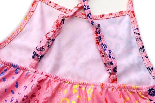 Image of iLover Girls Sparkle One Piece Swimsuits Crossback Swimwear Beach Bathing Suit with Adjustable Strap 4-10 Years