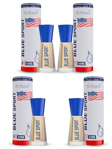 Image of Al-Nuaim Blue Sport Attar Roll On - 6ml (Pack Of 4) |Luxury Scent with Long Lasting Fragrance For Men & Women