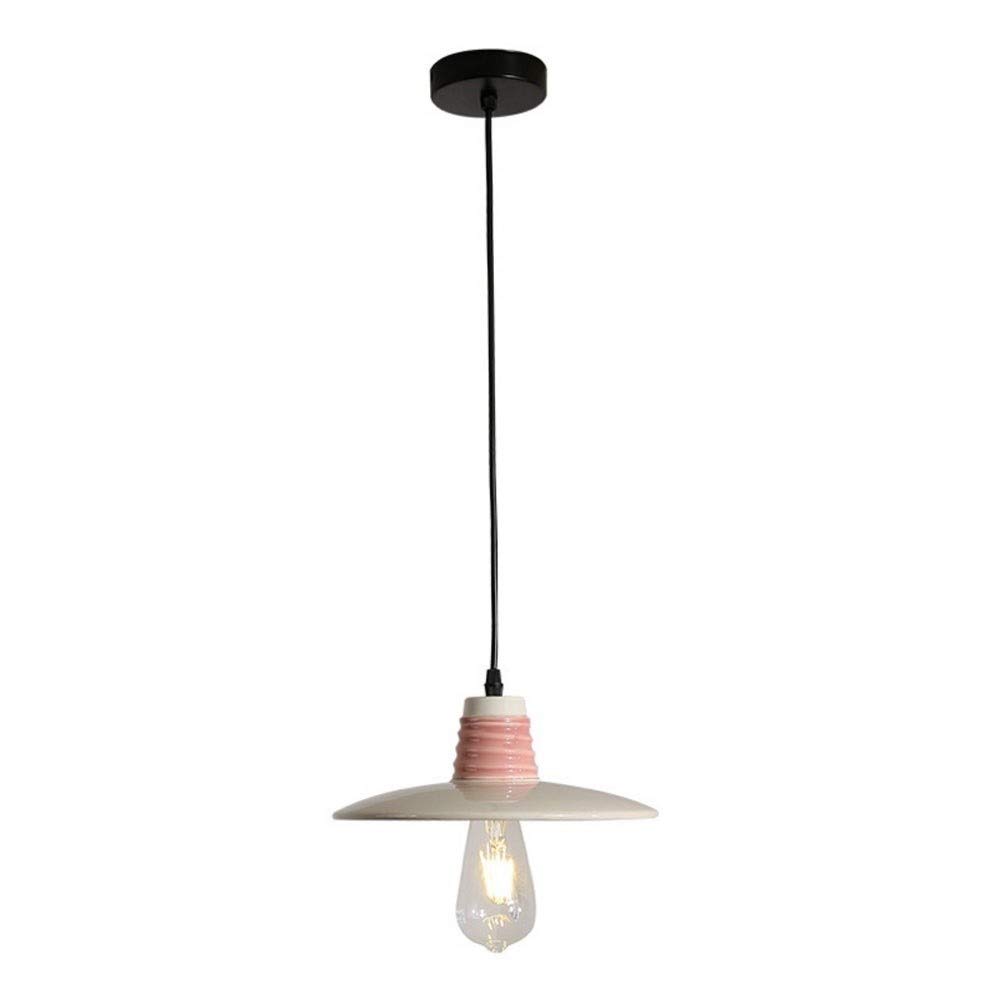 Lustre suspendu vintage E27 rose avec douille robuste pour un éclairage rétro élégant