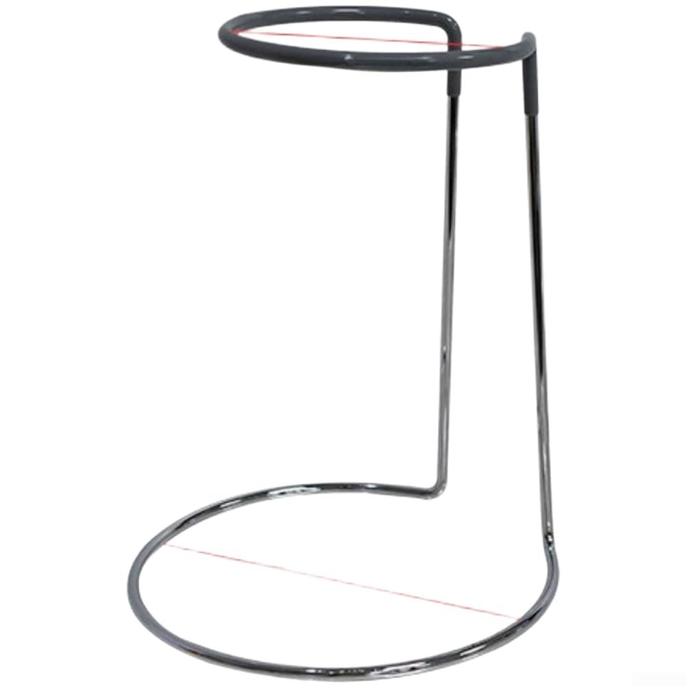 Supporto per decanter per vino in acciaio inossidabile, supporto salvaspazio per aeratore per vino rosso, con spazzole per la pulizia, grigio