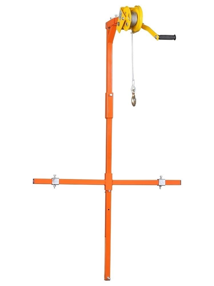 Mshgsku 5Hp Thickened Bracket+25M Winch Outdoor Ac Unit Hoist With Bracket And Hand Winch For Safe And Easy Installation