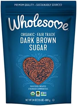 Wholesome Organic Dark Brown Sugar, Fair Trade, Non GMO & Gluten Free, 1.5 Pound (Pack of 6)