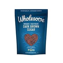 Wholesome Sweeteners 24-Ounce Organic Dark Brown Sugar, Fair Trade, Non GMO, Gluten Free & Vegan, Sugar for Baking and Glazing, 1 Pack