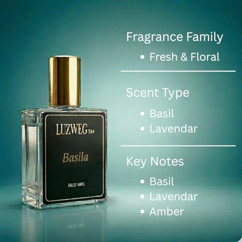 Image of Basila 30 ml Perfume (Basil & Lavender) | Fresh Unisex EDP | Long Lasting Calming & Aromatic Fragrance | Premium Travel Size Perfume for Men & Women | Everyday Relaxing Scent | Gift for Him & Her