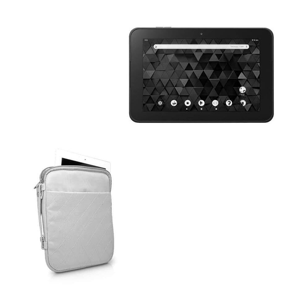 BoxWave Case Compatible with Kyocera KC-T304 - Quilted Carrying Bag, Soft Synthetic Leather Cover w/Diamond Design - Cool Grey