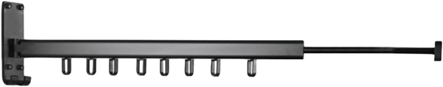 Foldable Aluminum Alloy Clothes Drying Rack, Wall-Mounted Laundry Hanger, Retractable Single/Double Rod for Indoor & Outdoor Use, 2 Sets - Space-Saving Solution