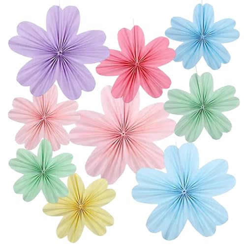 9 Pcs Paper Flowers DecorationsPaper Flowers DecorationsSuitable For Flower Parties MotherS Day Birthdays Celebrations Weddings