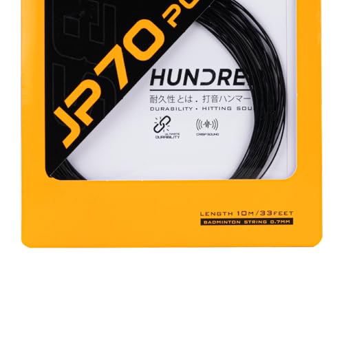 Image of Hundred JP 70 Power Badminton String | 0.70 mm High Repulsion & Power | Superior Durability & Tension Hold | Crisp Hitting Sound | Pro-Level Performance