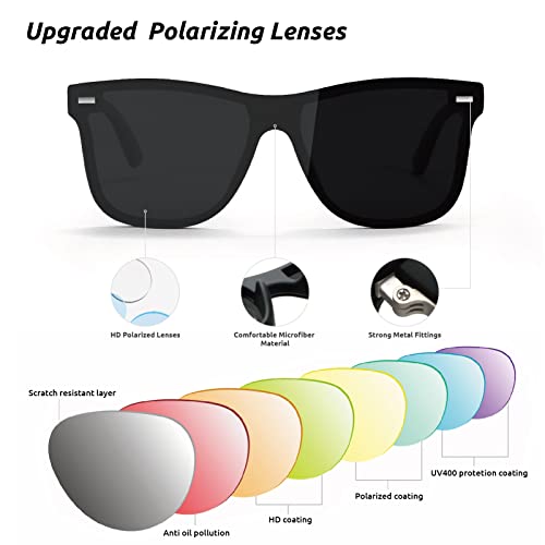 Fashion Polarized Sunglasses for Men/Women Retro Sun Glasses for Fishing Driving Hiking Golf 100% UV Protection4