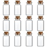 TsLinc 12 Pcs Small Glass Bottles With Cork, 8ml...